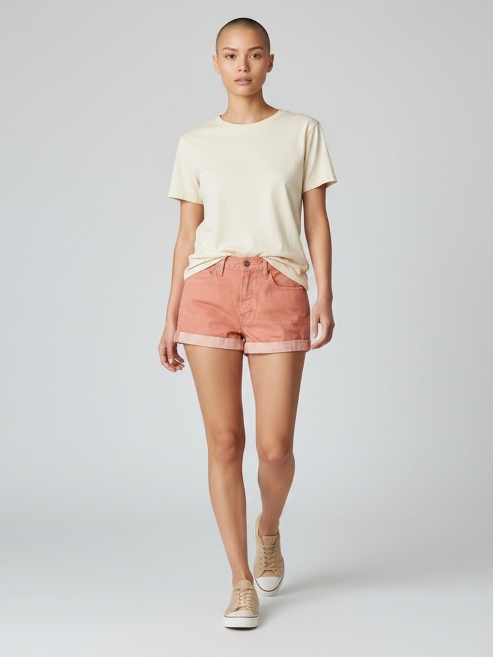 Levi's 501 High Rise Buttonfly Peach Denim Short - Size 29